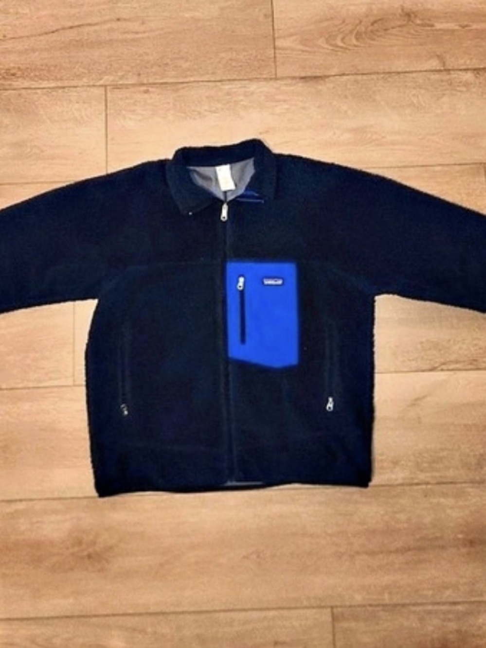 Patagonia Mens Size Large Classic Retro-X Fleece Jacket Navy Blue Good Condition